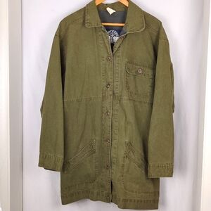 DOCKERS BY LEVI'S Women's Large OD Green Barn Chore Utility Jacket